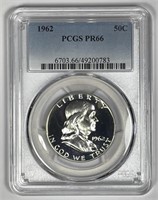 1962 Franklin Silver Proof Half PCGS PR66