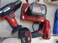 SNAP-ON CORDLESS, DRILL & IMPACT, W/2 BAT &CHARGER