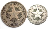 1915 20c 50c Cuba 2 Pc Lot