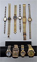 (10) GOLD\SIVER TONE LADIES WATCH LOT