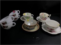 Collection of cups & saucers from England & Japan