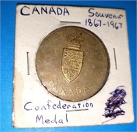Canada Souvenir 1867-1967 Confederation Token