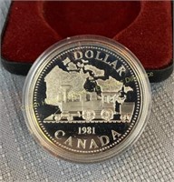 1981 Canada proof silver dollar épreuve en argent