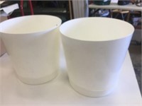 2 Large Plastic Flower Planters