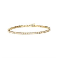 14K Gold 3.00 Cttw Round Diamond Tennis Bracelet -