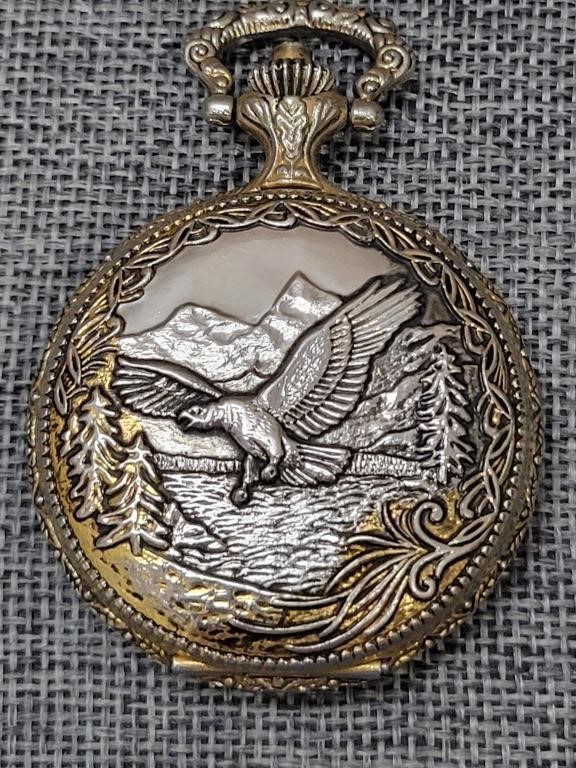 E. Gluck Quartz Pocket Watch