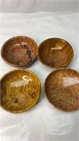 Maple Burl Wood Bowl Set