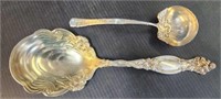 2 Sterling Silver Serving Spoons 132 Grams