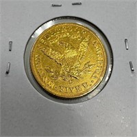 1907-D $5 GOLD LIBERTY HEAD - BU