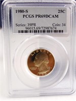 1980-S Washington Quarter - PCGS PR69DCAM