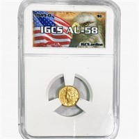 1849-O Rare Gold Dollar IGCS AU58