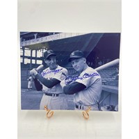 Yankees Joe DiMaggio & Mickey Mantle Autograph W/