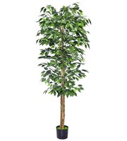 HAIHONG 1Pack 6FT Artificial Ficus Tree with Reali