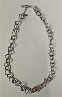 David Yurman Sterling & 18kt gold heart necklace