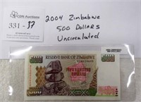2004 Zimbabwe 500 Dollars