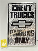 Chevy Trucks Parking Only Sign