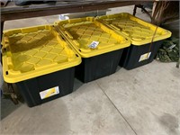 (3) 27 Gal. Totes