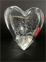 Baccarat Etched Crystal Heart