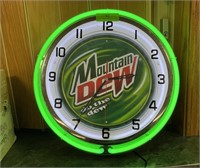 Mountain Dew florescent clock missing cord