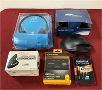 Headset, 2 computer mouse, HDMI switch and