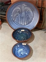 Berea KY Craft College Stoneware Bowl Set