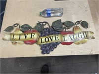 Live Love  Laugh metal sign