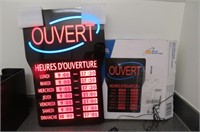 French Royal Sovereign LED Open Sign with Business