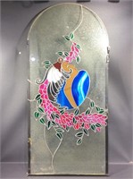 Large Stained Glass Art Nouveau Lady Window