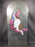 Large Stained Glass Art Nouveau Bird Window