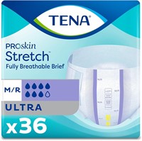 SEALED-Tena Ultra Stretch Briefs M/R 72pc