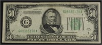 1934 50 $ FEDERAL RESERVE NOTE VF
