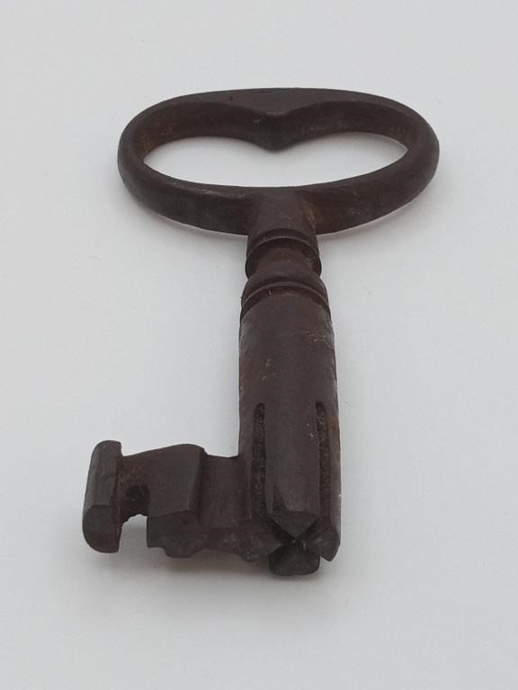 Antique Wrought Iron Barrel Safe Key