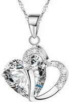 Chic 2.75ct White Sapphire Double Heart Necklace