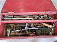 Trunk of farm tools and hardware