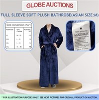 NEW FULL SLEEVE SOFT PLUSH BATHROBE(ASIAN SIZE:M)