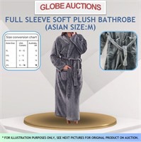 NEW FULL SLEEVE SOFT PLUSH BATHROBE(ASIAN SIZE:M)