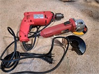 Impact drill and side grinder