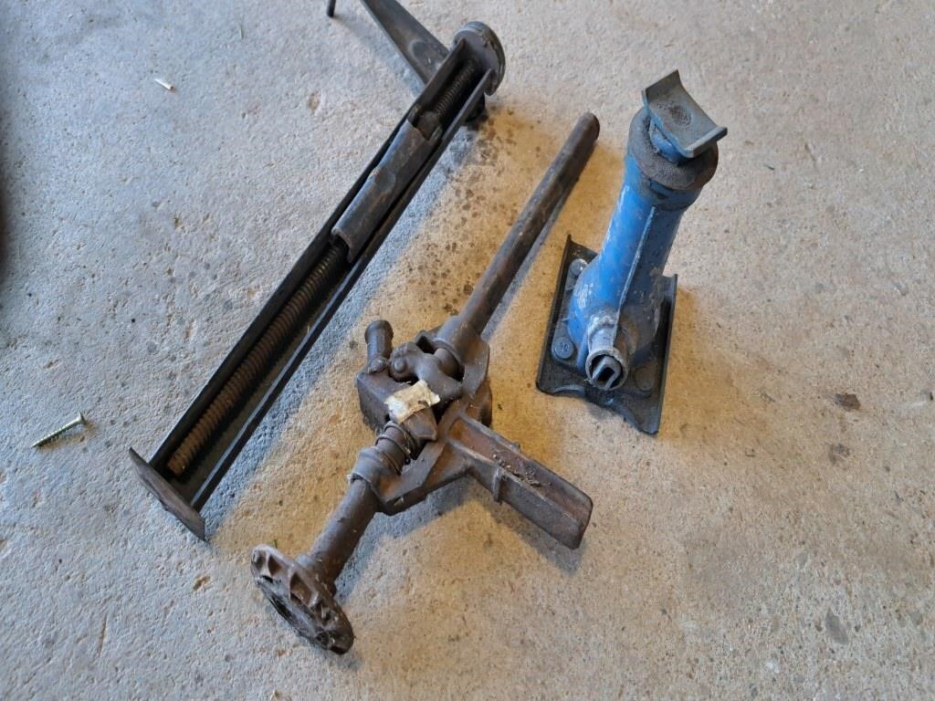 2 vintage VW jacks and car jack