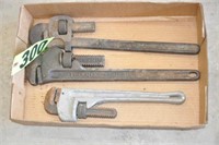 (2) 18" pipe wrenches incl. Ridgid, and
