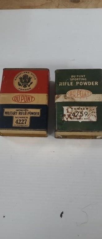 2- Vintage Gun Powder Cans.