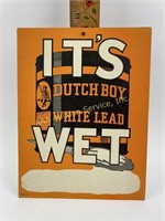 Old Dutch Boy White Lead Paint It’s Wet cardboard