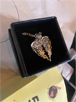 Angels wing silver necklace with gift box
