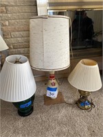 3X TABLE TOP LAMPS