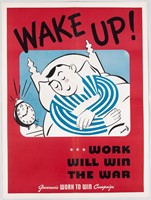 WWII WORK WILL WIN THE WAR POSTER