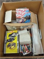 Box lot NASCAR trading cards Post cards etc