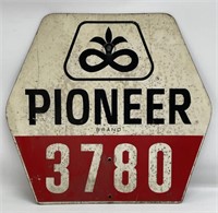 Vintage Pioneer Seeds Masonite Sign
Measures