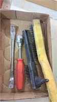 Drum brake tools, wire brushes