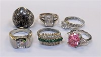 Collection of Pretty Sterling Rings