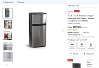 A1016  TCL Mini Fridge 4.5 Cu. ft. - MR453L