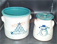 Winter Christmas pottery lot